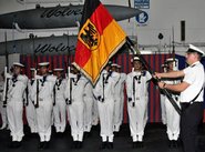 مراسم تولي البحرية الألمانية قيادة قوات اليونيفيل أمام الساحل اللبناني، الصورة: أ ب
