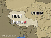 خريطة التبت، الصورة: أ.ب