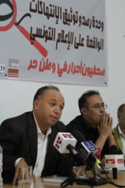 محمود الذوادي رئيس مركز تونس لحرية الصحافة. حقوق الصورة: محمد بن رجب