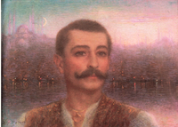 بيار لوتي في أسطنبول في لوحة للرسام لوسين ليفي-دورمر 1896، الصورة: معرض بيار لوتي