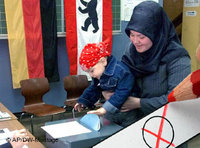مشاركة مسلمة في انتخابات في ألمانيا، الصورة: ا.ب