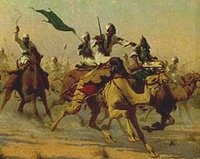 لوحة تعبيرية عن معركة أم درمان الشهيرة عام 1898 ، الصورة: فيكي ميديا كومونس 