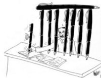 كاريكاتور من المغرب يتناول موضوع الرقابة