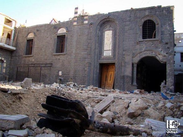كنيسة السيدة العذراء مريم أم الزنار تقع في حي الحميدية في حمص  