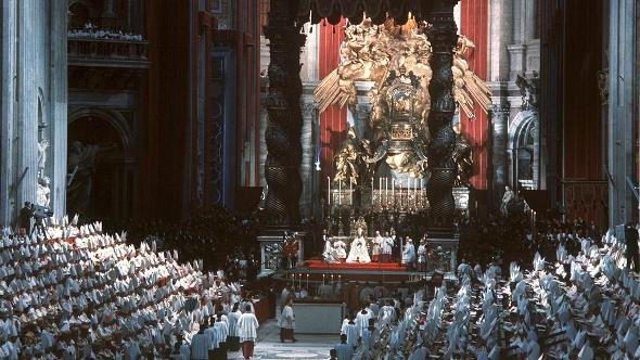 Opening ceremony of the Second Vatican Council in 1962 (photo: Gerhard Rauchwetter/dpa)