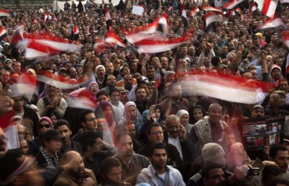 مظاهرات عام 2011 ضد مبارك. أ ب