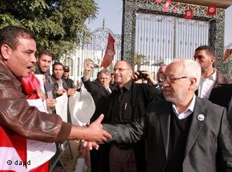 Rachid Ghannouchi, head of the Ennahda Movement (photo: AP)