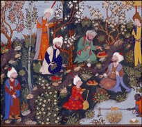 Arab miniature painting, 16th century (source: Wikipedia)