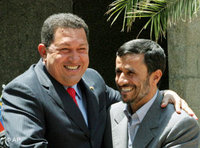 Hugo Chavez (left) with Mahmoud Ahmadinejad (photo: AP)