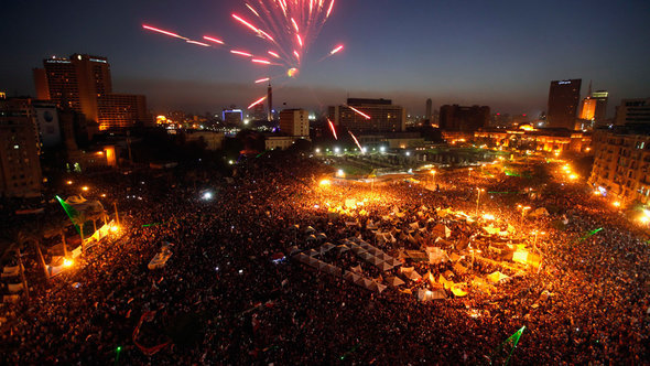 On Tahrir Square on June 30th, thousands celebrate the ousting of Muhammed Morsi (photo: Reuters)