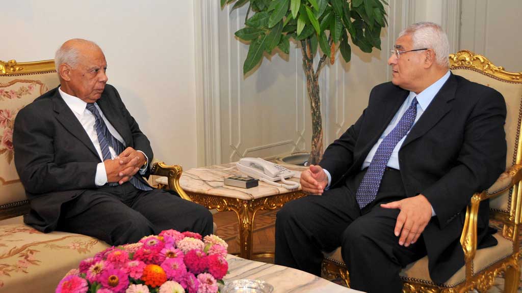 Ägyptischer Übergangspremier Beblawi (links) und Übergangspräsident Adli Mansur; Foto: Reuters