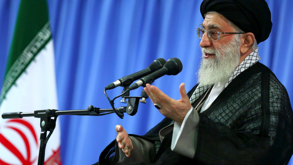 Iran's Supreme Leader Ayatollah Ali Khamenei speaks at a meeting of Revolutionary Guard commanders (photo: AP Photo/Office of the Supreme Leader)