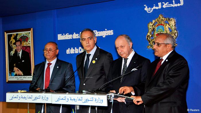 وزراء خارجية المغرب وفرنسا وليبيا ومالي 