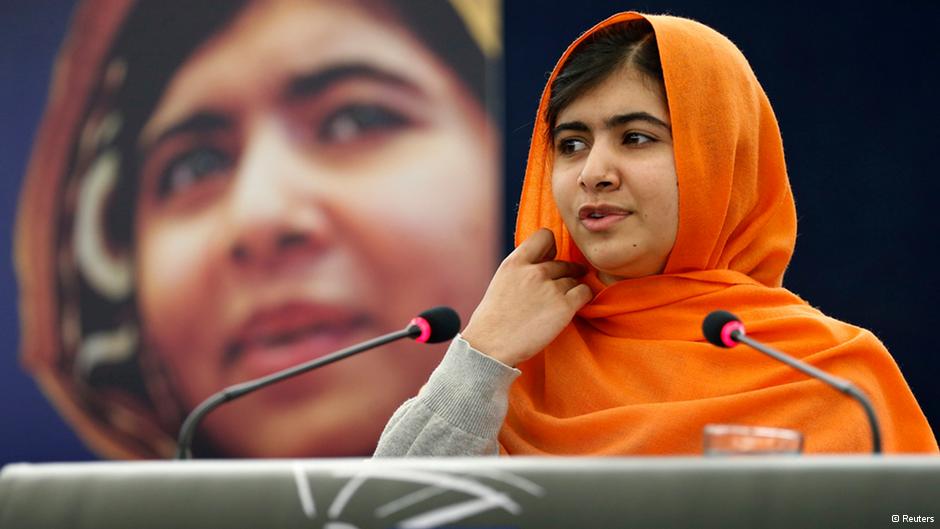 Malala Yousafzai addressing the European Parliament in Strasbourg on the occasion of her winning the Sakharov Prize 2013 (photo: Reuters/Vincent Kessler)