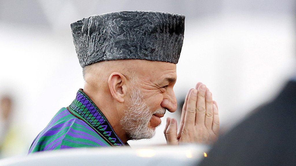 Afghanischer President Hamid Karzai; Foto: picture-alliance/dpa