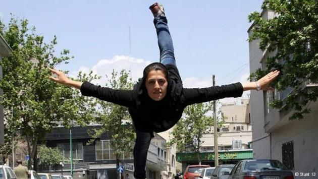Stunt woman and trained gymnast Mahsa Ahmadi (photo: Stunt 13)