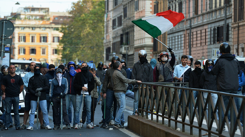 Members of the CasaPound (photo: Alberto Pizzoli/AFP/Getty Images)