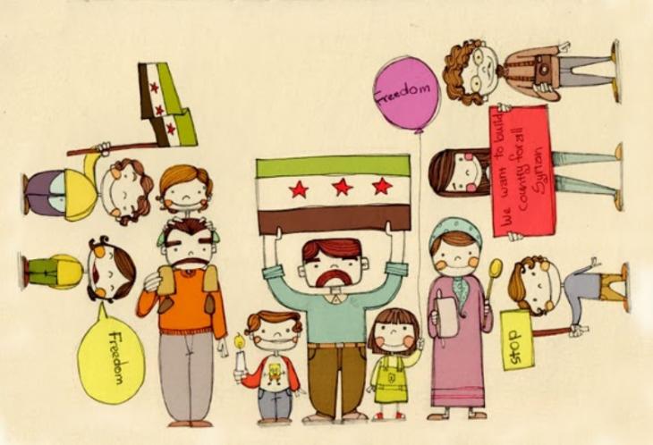 "Card for Syrian children" by Diala Brisly (source: Diala Brisly)