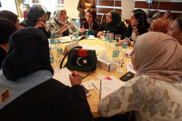 Delegates at a seminar about women in political decision-making processes organised by Karama and the LWPP (photo: Dominique Margot)