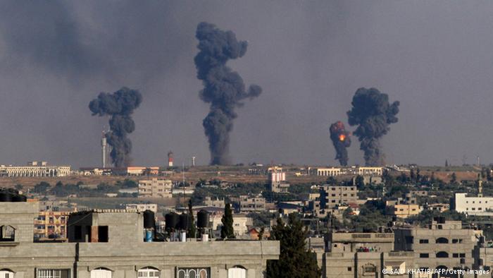 Israeli airstrike on Gaza International Airport in Rafah, southern Gaza, July 7, 2014. Photo: Said Khatib/AFP/Getty Images