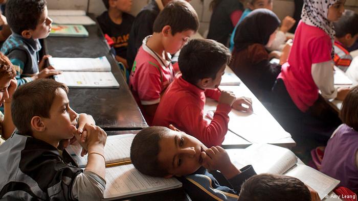 Syrian refugee children in class in Beirut (photo: Amy Leang)