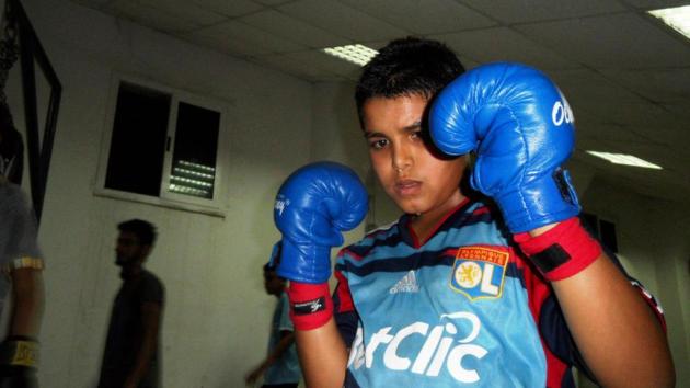 A boy training at a boxing club in Tripoli (photo: Valerie Stocker)