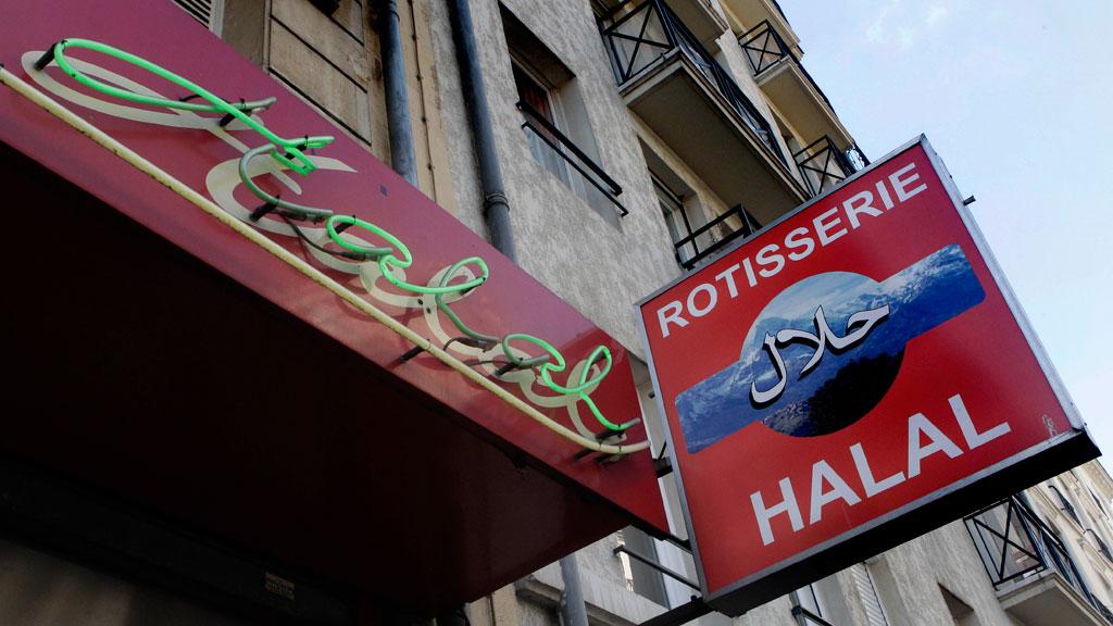 Halal-Metzgerei in Paris; Foto: Michel Euler/AP/dapd