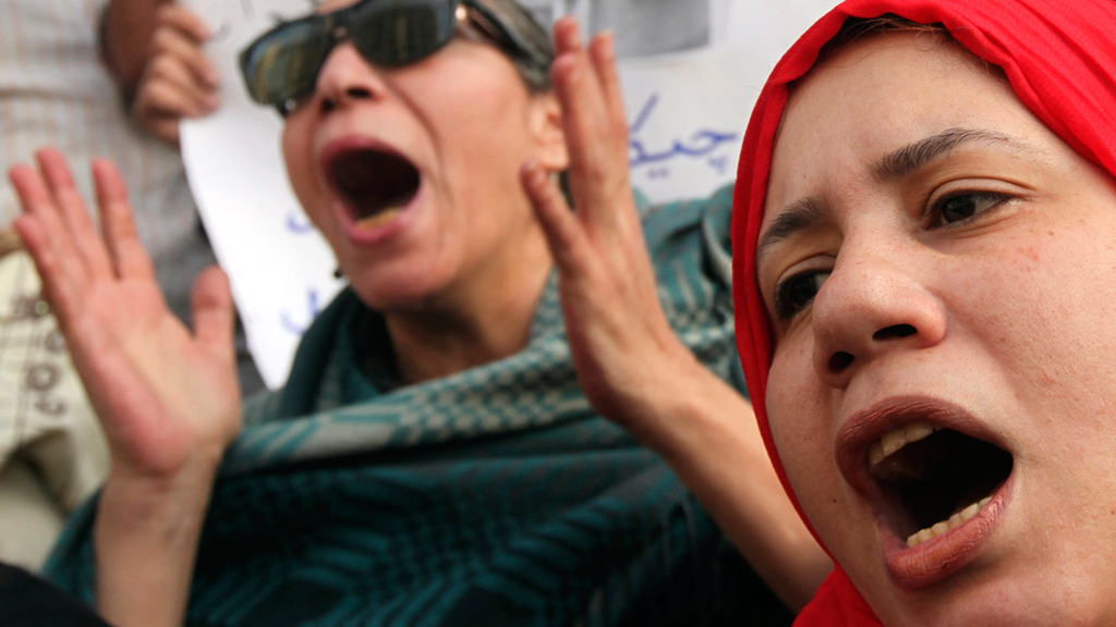 Mitglieder der Bewegung 6. April demonstrieren in Kairo; Foto: Reuters