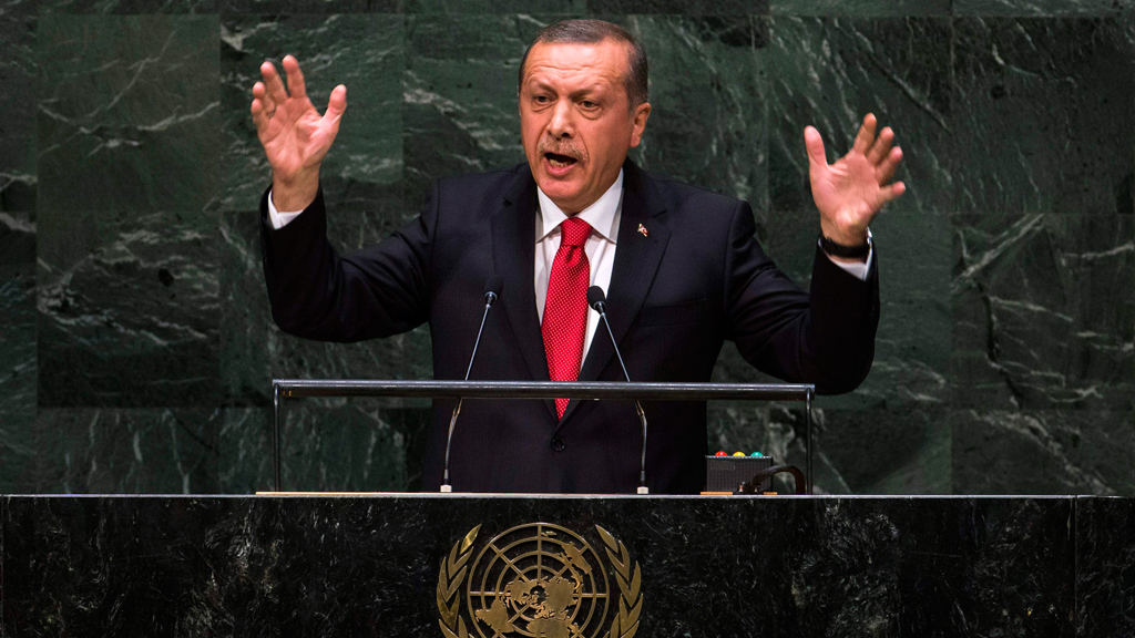 President Erdogan addressing the UN General Assembly (Ruters/Lucas Jackson)