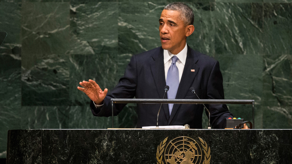 US President Barack Obama speaking at the 69th United Nations General Assembly on 24 September 2014 photo: Getty Images/A. Burton)