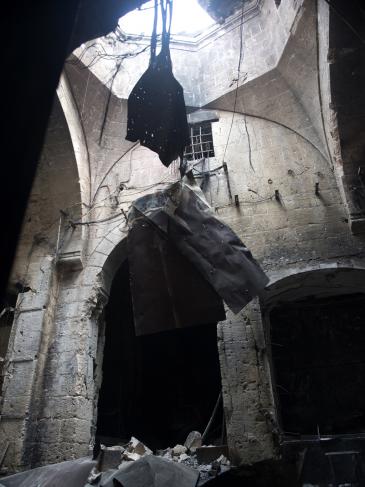 Damage to the bazaar in Aleppo after fighting in the city in September 2012 (photo: AFP/Getty Images)
