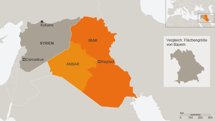Karte der irakischen Provinz Anbar, Quelle: DW