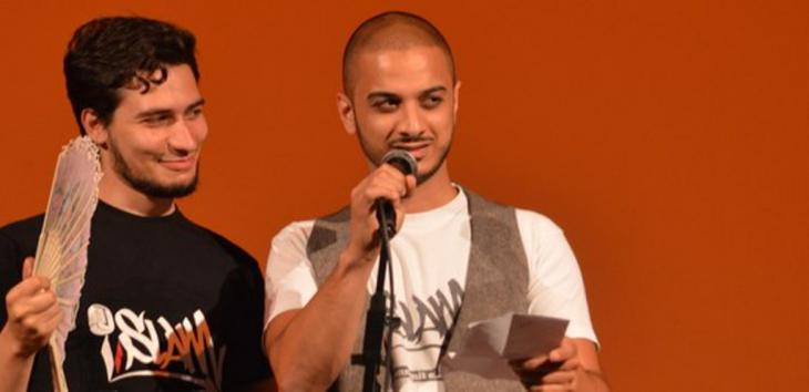 Two participants in the poetry slam project "A'Slama" in Tunis (photo: ifa)