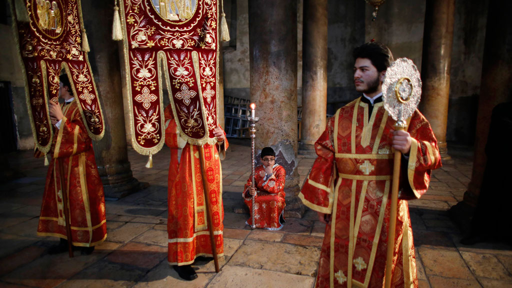 Christlich-orthodoxes Weihnachtsfest in der Westbank-Stadt Bethlehem; Foto: Reuters