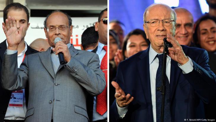 Moncef Marzouki (left) and Beji Caid Essebsi (photo: F. Belaid/AFP/Getty Images)