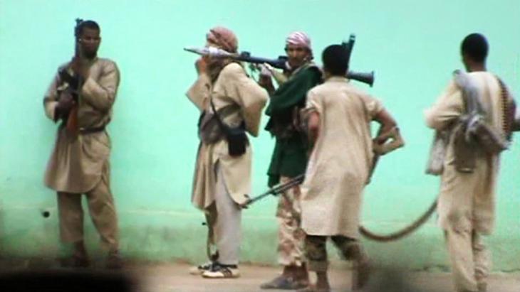Still from a video released by "al-Qaida in the Islamic Maghreb" showing militants on the streets of Gao, Mali, June 2012 (photo: AFP/Getty Images)