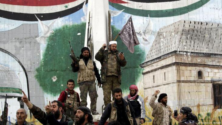 Members of the jihadi al-Nusra Front after taking Idlib (photo: Reuters)