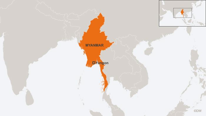 Map showing Myanmar (source: DW)