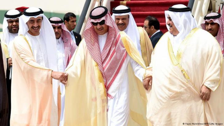 Arab leaders of the Gulf Cooperation Council (photo: Fayez Nureldine/AFP/Getty Images)