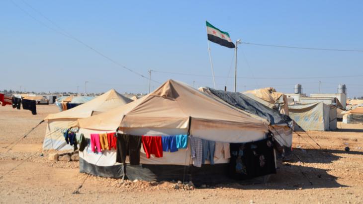Tents at the Zaatari camp for Syrian refugees in Jordan (photo: DW/K. Shuttleworth)