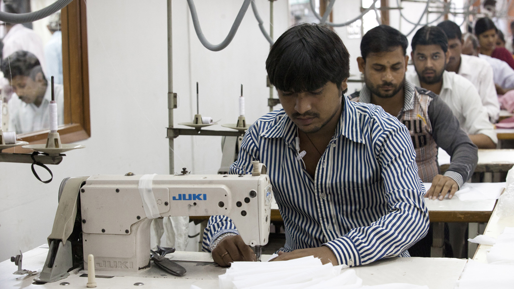 Workers in the April Cornell Clothing textile factory in New Dehli, India, 2014 (photo: Andrew Caballero-Reynolds/AFP/Getty Images)