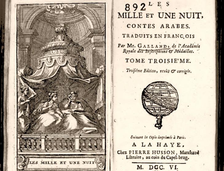 Translation of ″1001 Nights″ into the French by Antoine Galland