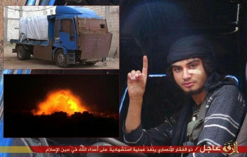 Farewell image of an IS suicide bomber (source:donotgothere.org