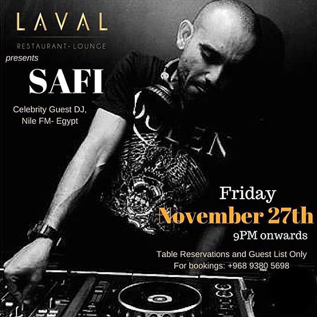 A poster advertising one of Safi's DJ gigs (source: Instagram)