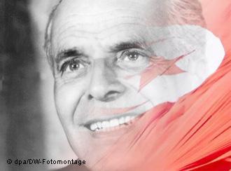 Tunisia′s founding father Habib Bourguiba (photo: dpa/DW photo montage)