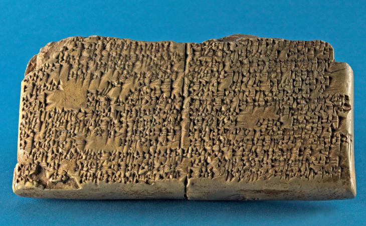 Cuneiform fragment of the epic of Gilgamesh, approx. 1700 B.C. (source: Altorientalistische Lehrsammlung, Johannes Gutenberg University, Mainz)