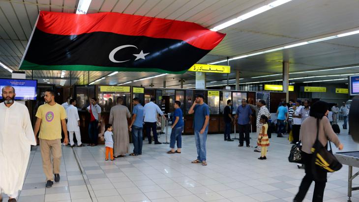 Foyer of the Libyan military airport Mitiga (photo: Reuters)