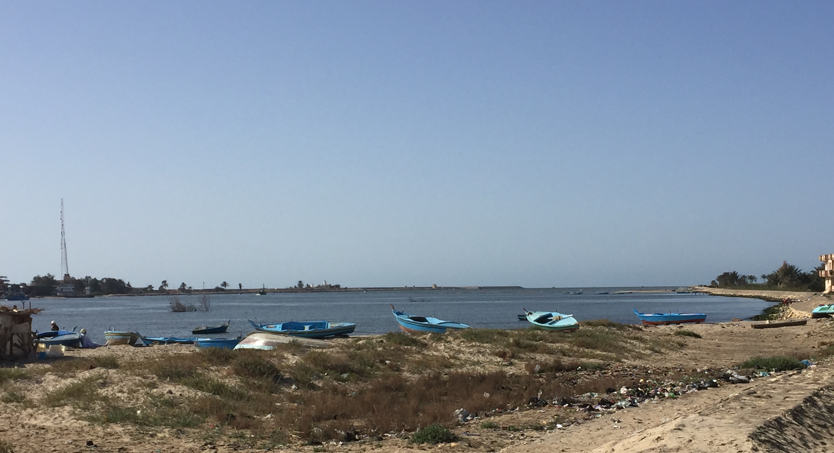 Fishing boats awaiting the next "mission" on the seafront at Borg Meghezel (photo: Karim El-Gawhary)