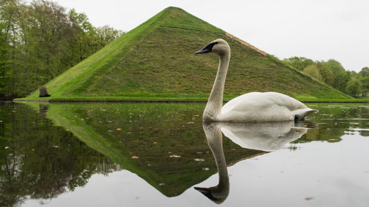 The burial pyramid at Branitz near Cottbus (photo: picture-alliance/dpa/P. Pleul)