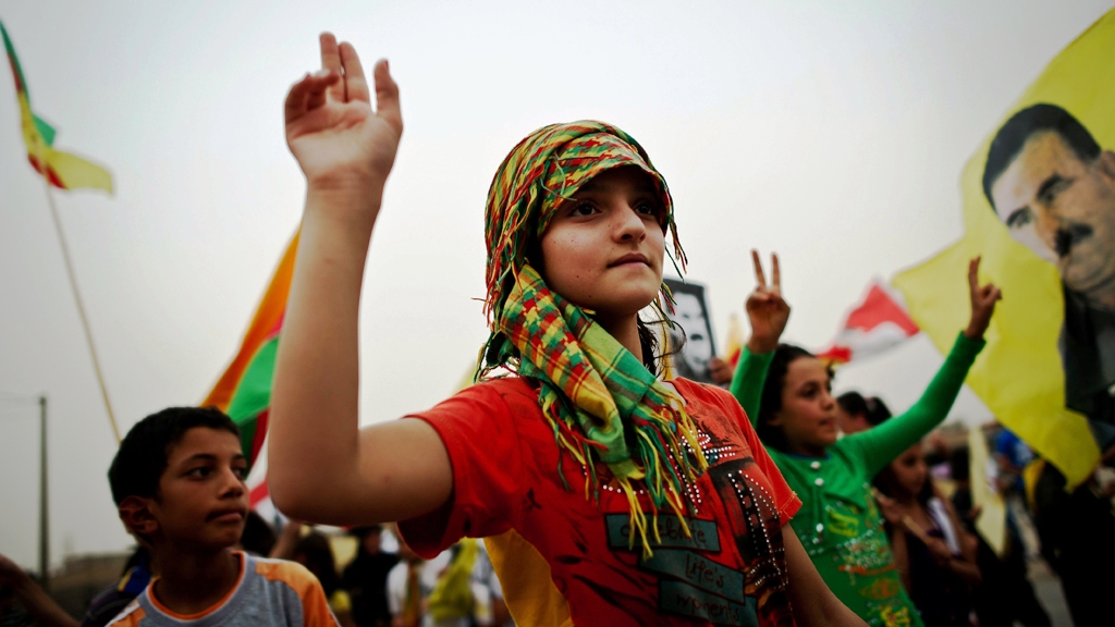 Junge Anhänger der PKK; Foto: 